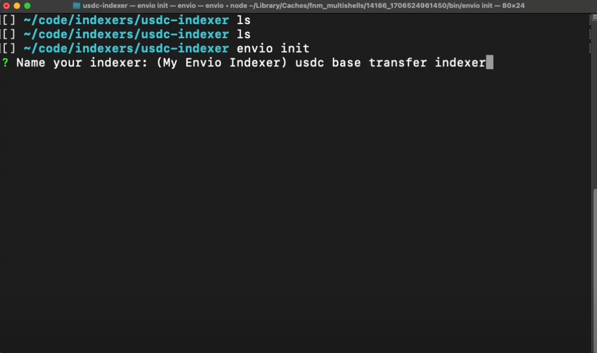 Naming your indexer
